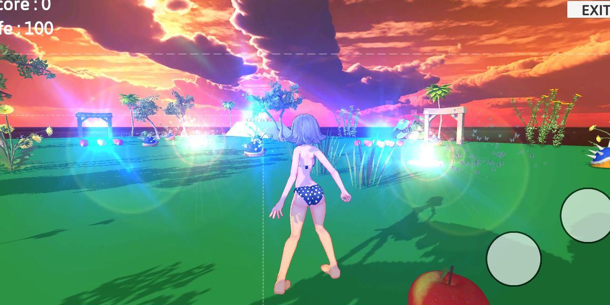 beach paradise survival anime girl battle 3d für android