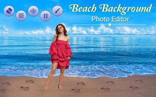Beach Photo Background Editor ポスター