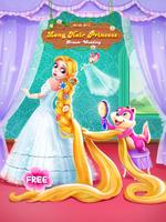 Long Hair Princess Wedding Poster