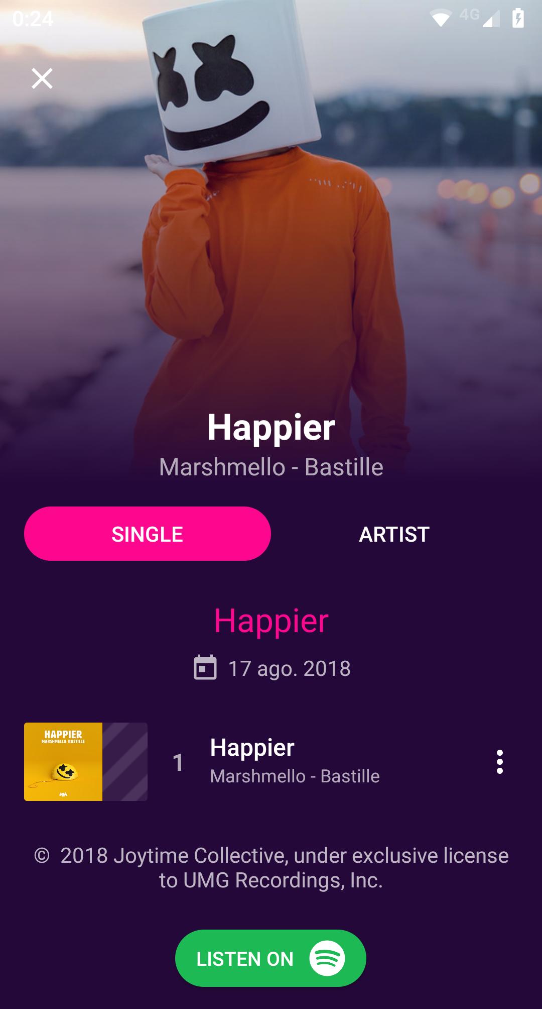 Music Recognition For Android Apk Download - marshmello happier roblox music id