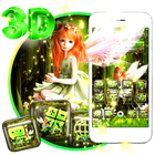 Beautiful Green Forest Fairy Theme icône