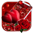 Beautiful red heart love theme