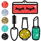 Glitter MakeUp Set Coloring icône