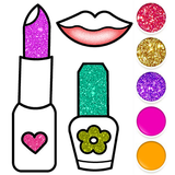 Glitter Beauty Coloring Pages icône