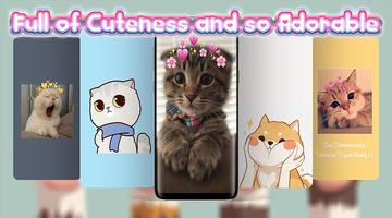 Aesthetic Cute Cat Wallpaper capture d'écran 2