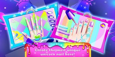 Rainbow Unicorn Nail Beauty Ar captura de pantalla 3