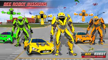 Robot Car Games : Bee Robot 3D скриншот 3