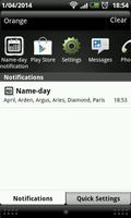 Name-day notification & widget poster
