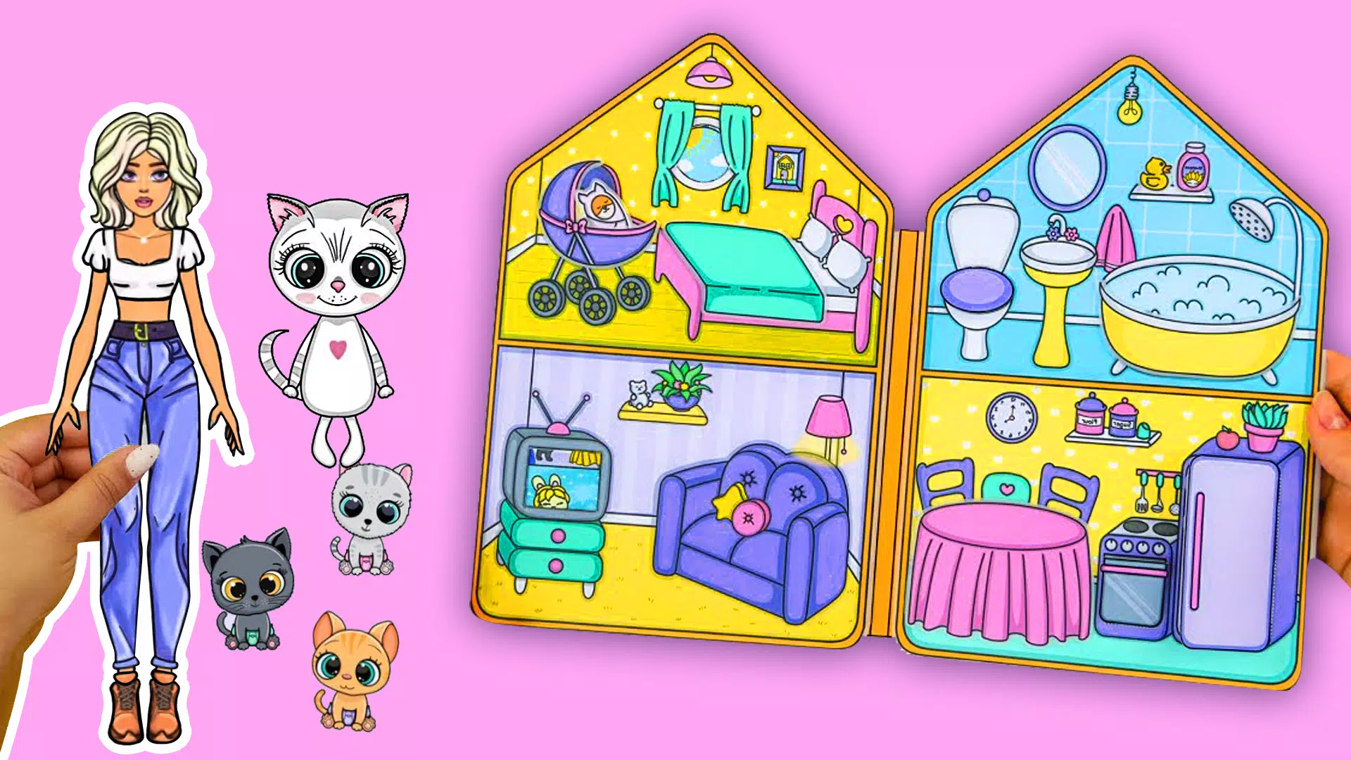 Jogos mágicos de bonecas de papel DIY versão móvel andróide iOS
