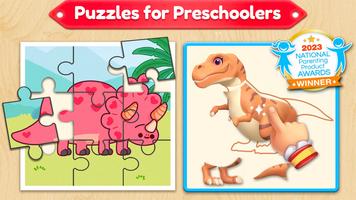 Puzzles dinosaure pour enfants Affiche