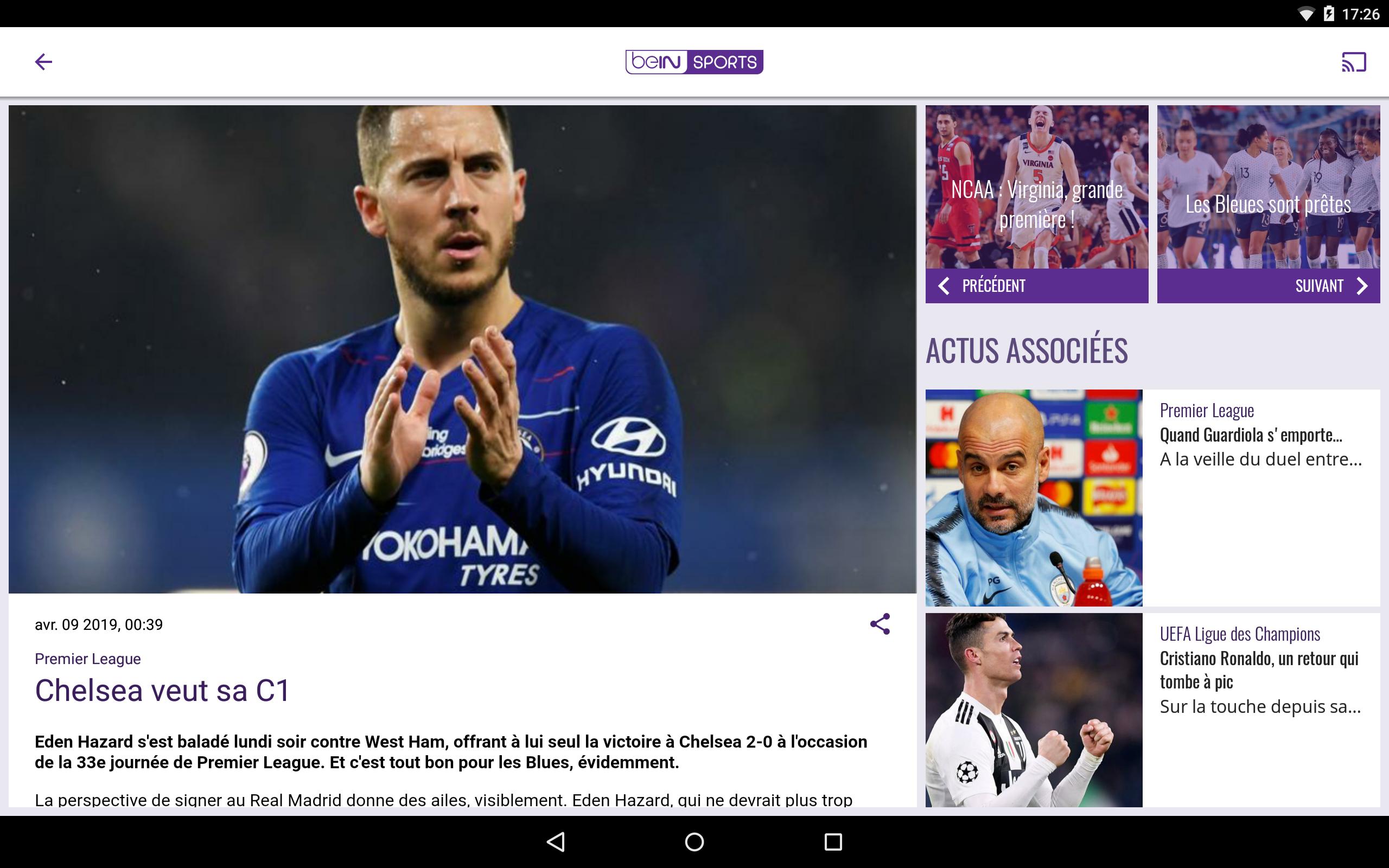 beIN SPORTS pour Android Téléchargez l'APK