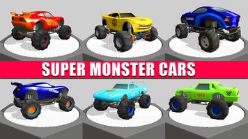 Monstertruck-Rennen für Kinder Plakat