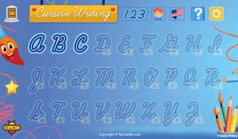 Cursive Writing Alphabet Affiche