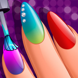 Manicure salon. Paint nails Zeichen