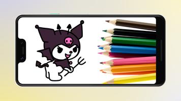 Coloring Kuromi and Melody اسکرین شاٹ 1