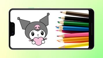 Coloring Kuromi and Melody اسکرین شاٹ 2