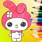 Hoe Kuromi & Melody te tekenen-icoon