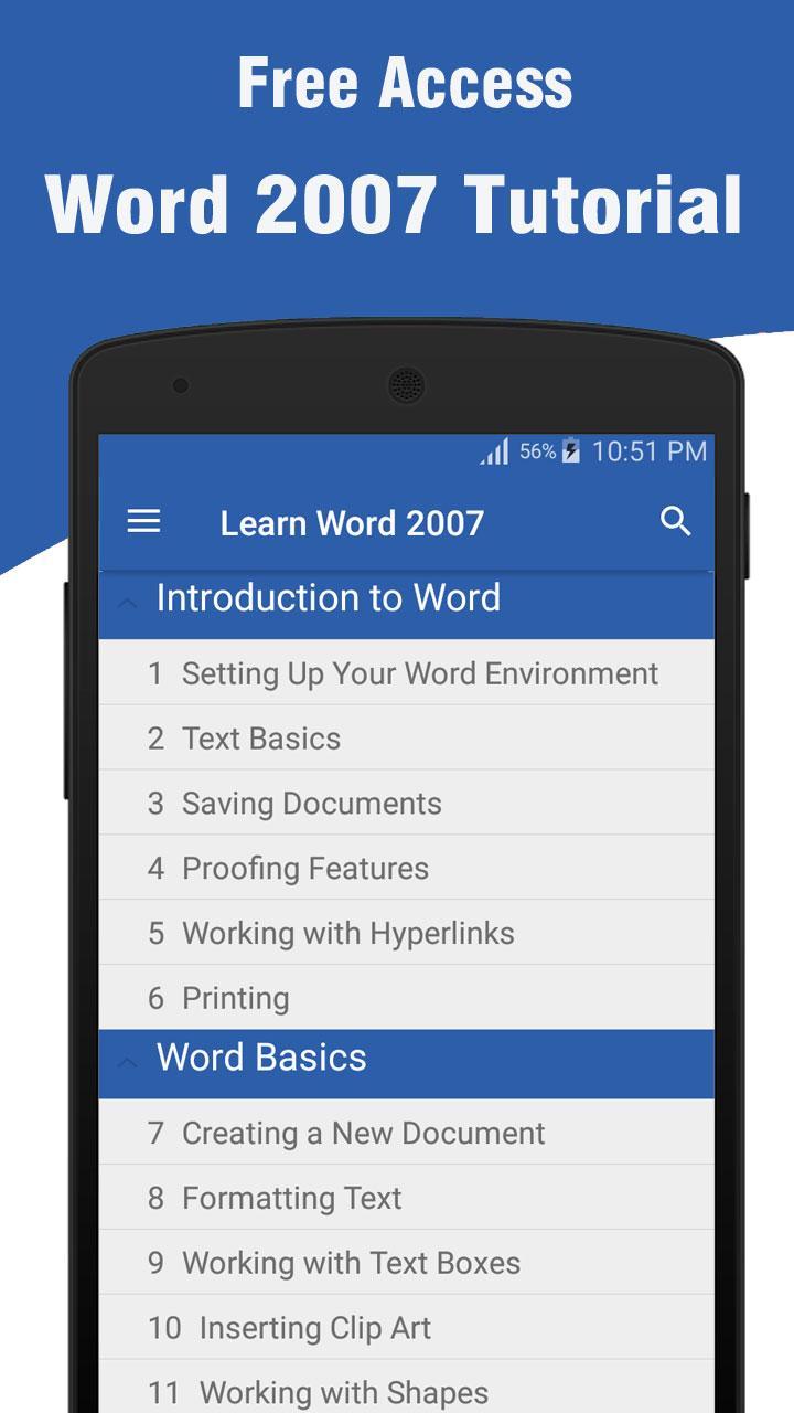Learn Word 2007 For Android Apk Download