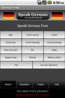 Speak German Free Affiche