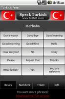 Speak Turkish Free โปสเตอร์