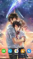 Romantic Anime Couple Wallpape Affiche