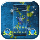 Blue Flower Theme Zeichen