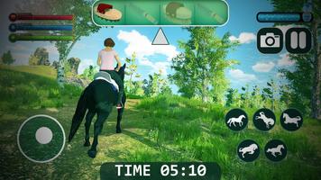 Wild Pferd Reiten Spiele 3D Plakat