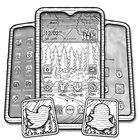 Forest Sketch Launcher Theme أيقونة