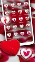 Red Heart Theme Launcher captura de pantalla 1