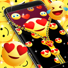 Emoji smiley zip locker-icoon