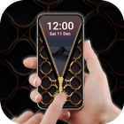 Screen Lock – Gold Zip Locker icône