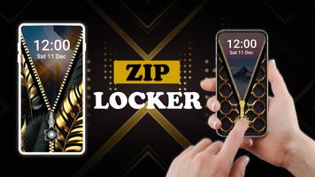 Screen Lock – Gold Zip Locker poster
