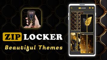 Screen Lock – Gold Zip Locker capture d'écran 2