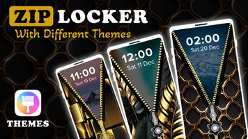 Screen Lock – Gold Zip Locker capture d'écran 3