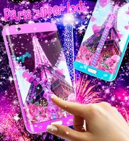 Paris zipper lock screen syot layar 1