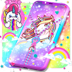 Unicorn zipper lock screen icône