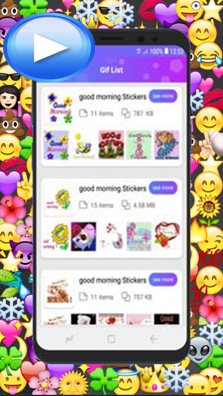 Moving Good Morning Animated Stickers for WhatsApp APK für Android