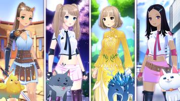 애니메이션 RPG 소녀 드레스 - 아바타 만들기 아니메 스크린샷 1