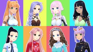 애니메이션 RPG 소녀 드레스 - 아바타 만들기 아니메 스크린샷 2