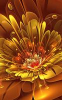 3D Flower Wallpapers Affiche