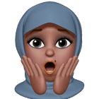 Anime Black Muslim Hijab Stickers for Whatsapp আইকন