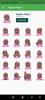 Anime Black Muslim Hijab Stickers for Whatsapp পোস্টার