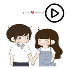 Animated Autocollants D'amour أيقونة