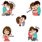 Funny Couple In Love stickers أيقونة