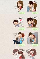 Funny Couple In Love stickers تصوير الشاشة 1