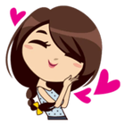 ikon Emoji girly stickers