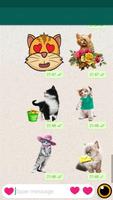 Cats stickers for Chat - WAStickerApps تصوير الشاشة 1