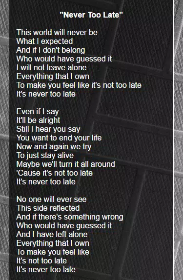 Tell me Why~ Three Days Grace, Song Lyrics