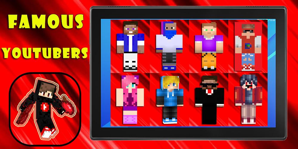 Youtubers Skins For Android Apk Download - famous roblox youtubers skins