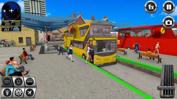 Fliegend Bus Simulator Spiele Plakat